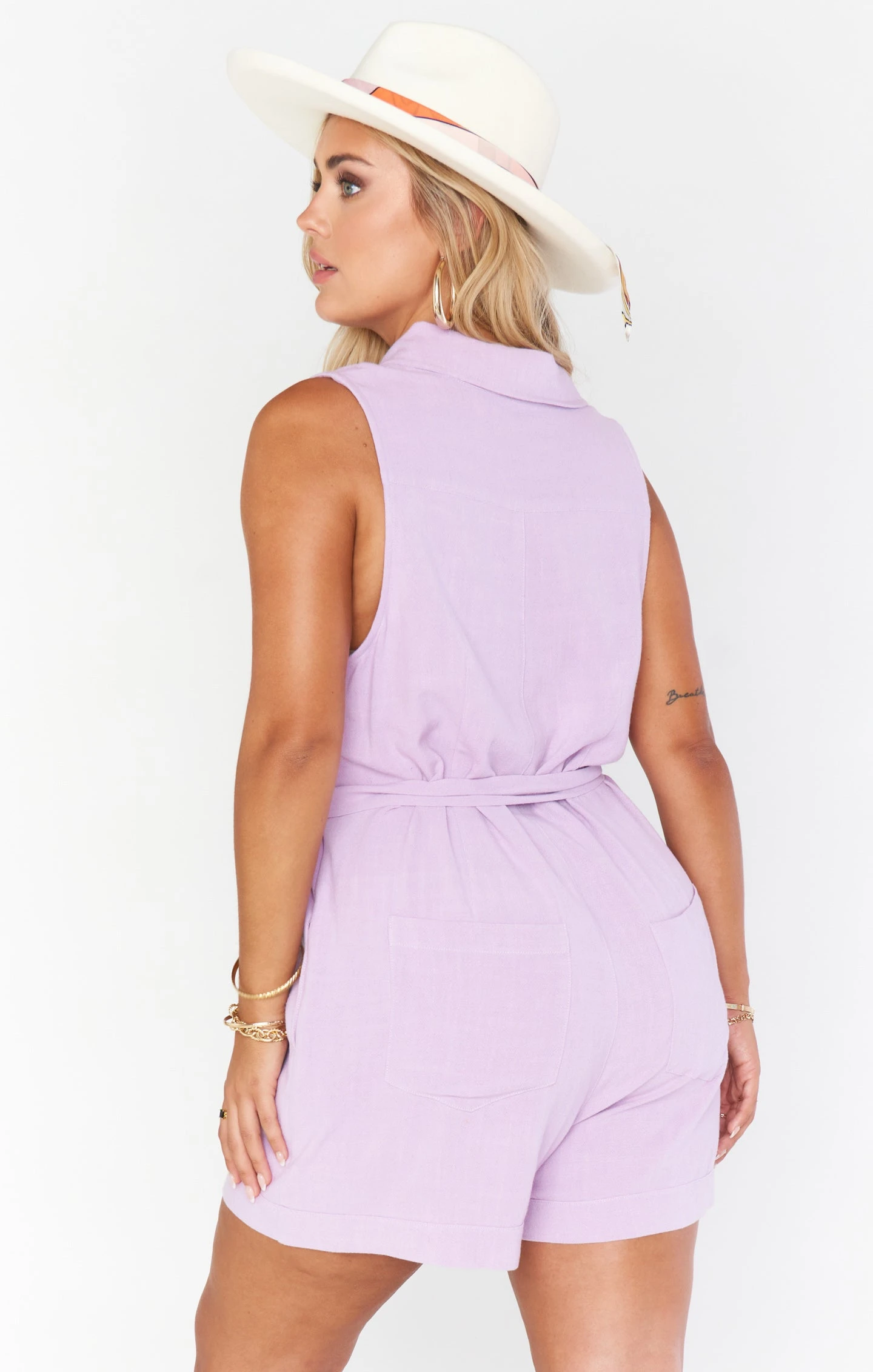 Show Me Your Mumu Milano Romper ~ Lilac Linen 5 Show Me Your Mumu Milano Romper ~ Lilac Linen - Image 3
