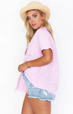 Show Me Your Mumu Ciao Shirt ~ Lavender Linen 9 Show Me Your Mumu Ciao Shirt ~ Lavender Linen -Fashion Womens Discount Store MM1 4915 LL11 01 2