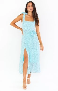 Show Me Your Mumu Claire Midi Dress ~ Sky Blue Ditsy