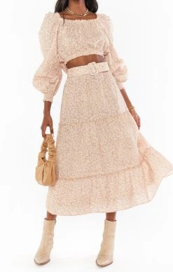 Show Me Your Mumu Miley Midi Skirt ~ Ditsy Daisy