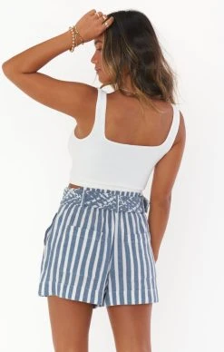 Show Me Your Mumu Overboard Shorts ~ Sea Stripe -Fashion Womens Discount Store MM2 4952 SE13 01