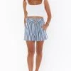 Show Me Your Mumu Overboard Shorts ~ Sea Stripe -Fashion Womens Discount Store MM2 4952 SE13 01 2