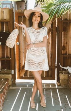 Show Me Your Mumu Cleo Coverup ~ White Crochet 17 Show Me Your Mumu Cleo Coverup ~ White Crochet -Fashion Womens Discount Store MM2 4961 WC16 01