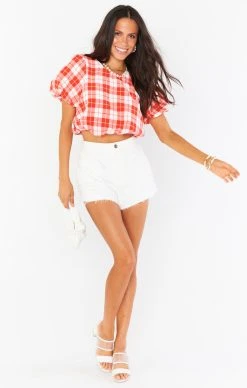Show Me Your Mumu Highland Crop Top ~ Picnic Plaid 10 Show Me Your Mumu Highland Crop Top ~ Picnic Plaid -Fashion Womens Discount Store MM2 5092 RP84 012