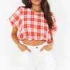 Show Me Your Mumu Highland Crop Top ~ Picnic Plaid -Fashion Womens Discount Store MM2 5092 RP84 01 1 2