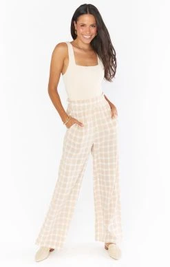 Show Me Your Mumu Roitman Pants ~ Cream Plaid