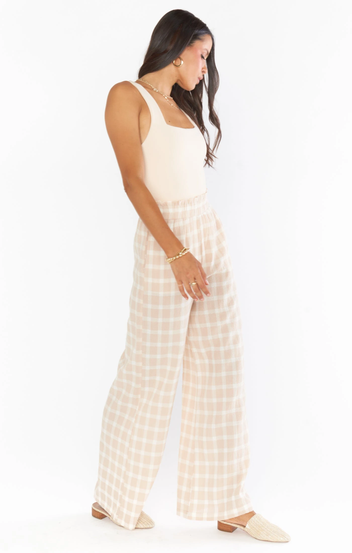 Show Me Your Mumu Roitman Pants ~ Cream Plaid 5 Show Me Your Mumu Roitman Pants ~ Cream Plaid - Image 3