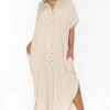 Show Me Your Mumu Buoy Button Down Dress ~ Sand