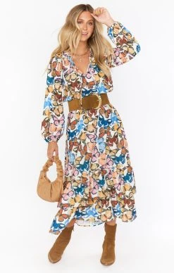 Show Me Your Mumu Cait Midi Dress ~ Baileys Butterflies -Fashion Womens Discount Store MM2 B093 BF57 01 3