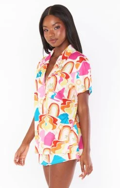 Show Me Your Mumu Sunday Morning Sleep Set ~ Rainbow Island Knit -Fashion Womens Discount Store MM3 4609 RI22 03