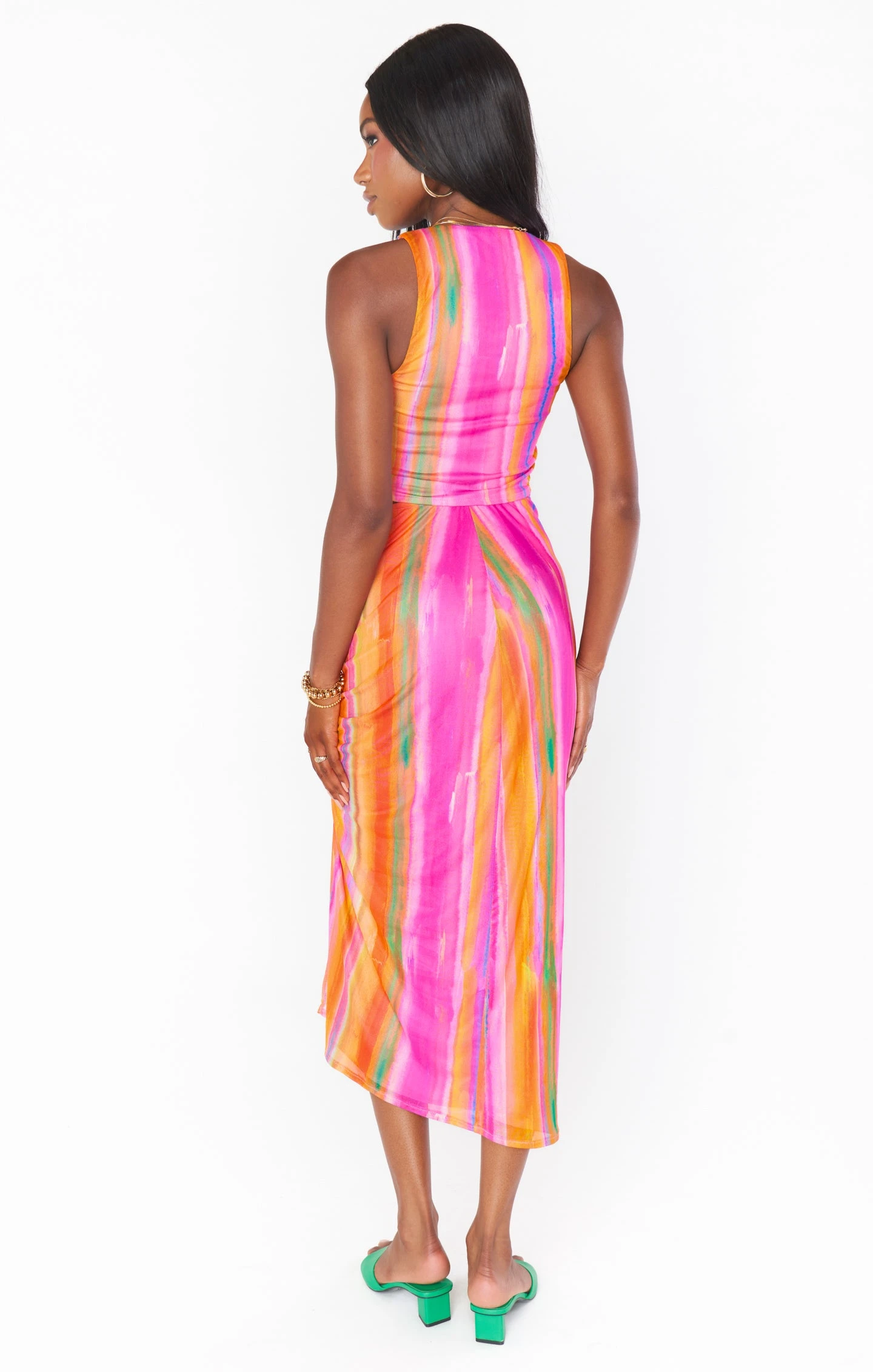 Show Me Your Mumu Hazy Top ~ Sunrise Stripe Mesh 6 Show Me Your Mumu Hazy Top ~ Sunrise Stripe Mesh - Image 4