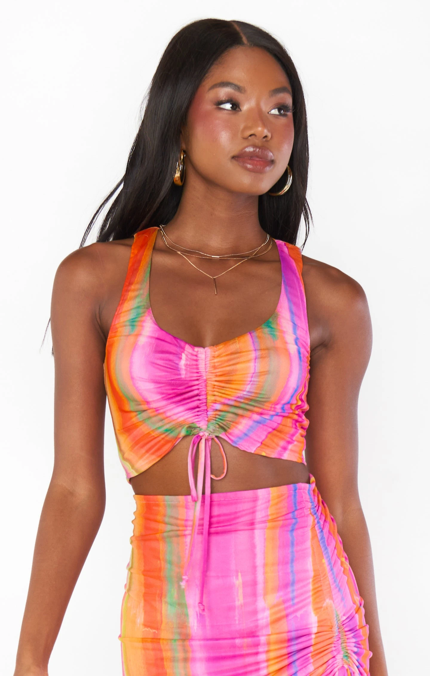 Show Me Your Mumu Hazy Top ~ Sunrise Stripe Mesh 3 Show Me Your Mumu Hazy Top ~ Sunrise Stripe Mesh