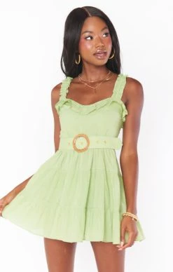 Show Me Your Mumu Jolene Mini Dress ~ Sage -Fashion Womens Discount Store MM3 5246 SG76 02