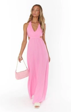 Show Me Your Mumu Marisol Maxi Dress ~ Bubblegum Gauze -Fashion Womens Discount Store MM3 5436 PK87 01