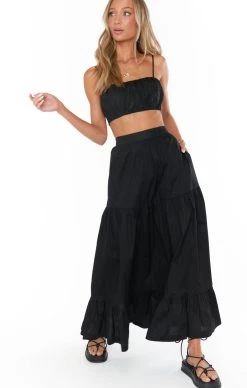 Show Me Your Mumu Cartagena Skirt ~ Black Poplin