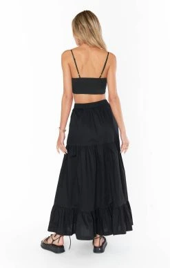 Show Me Your Mumu Cartagena Skirt ~ Black Poplin -Fashion Womens Discount Store MM3 5690 XB05 4