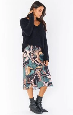 Show Me Your Mumu Maci Skirt ~ Miss Marble Luxe Satin 18 Show Me Your Mumu Maci Skirt ~ Miss Marble Luxe Satin -Fashion Womens Discount Store MR0 2090 MR21 03