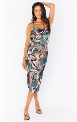 Show Me Your Mumu Maci Skirt ~ Miss Marble Luxe Satin