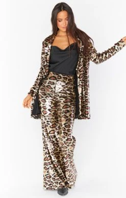 Show Me Your Mumu Bazel Blazer Dress ~ Party Cheetah Sequins -Fashion Womens Discount Store MR0 4687 PC19 05