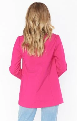 Show Me Your Mumu Major Blazer ~ Hot Pink Suiting -Fashion Womens Discount Store MR1 4389 HP21 01 4