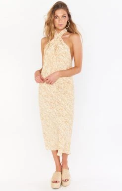 Show Me Your Mumu Jasmine Halter Midi Dress ~ Desert Snake