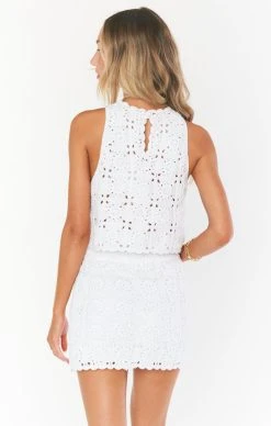 Show Me Your Mumu Lucy Top ~ White Daisy Crochet -Fashion Womens Discount Store MR1 5083 WC06 01