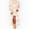Show Me Your Mumu Melrose Sweater Jacket ~ Neutral Plaid Knit -Fashion Womens Discount Store MR2 3041 NP22 012