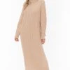 Show Me Your Mumu Montreal Midi Dress ~ Taupe Cable Knit -Fashion Womens Discount Store MR2 4376 TP08 01 1