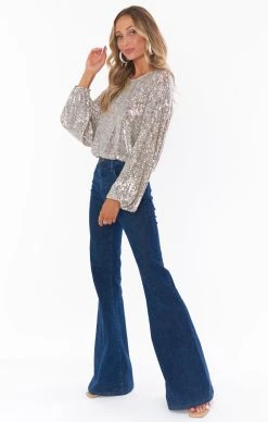 Show Me Your Mumu Good Times Top ~ Platinum Sequins 13 Show Me Your Mumu Good Times Top ~ Platinum Sequins -Fashion Womens Discount Store MR2 4882 PT01 01 7