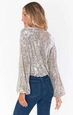 Show Me Your Mumu Good Times Top ~ Platinum Sequins 12 Show Me Your Mumu Good Times Top ~ Platinum Sequins -Fashion Womens Discount Store MR2 4882 PT01 01 8
