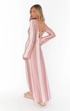 Show Me Your Mumu Vacay Coverup ~ Pink Groovy Knit -Fashion Womens Discount Store MR2 5578 PC25 08