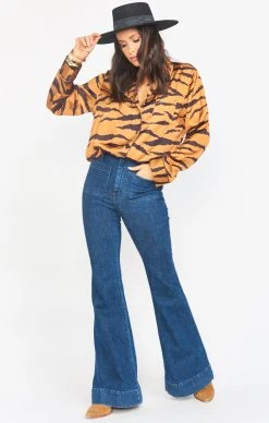 Show Me Your Mumu Paige PJ Set With Eye Mask ~ Great Tiger -Fashion Womens Discount Store MR9 1766 GT32 05