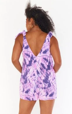 Show Me Your Mumu Tilda Tie Romper ~ Purple Tie Dye -Fashion Womens Discount Store MS0 4170 PU87 01 3