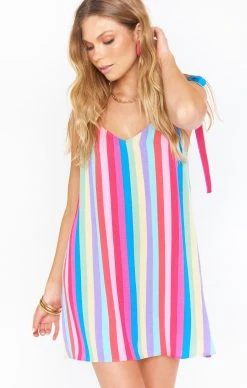 Show Me Your Mumu Throw And Go Tie Mini ~ Multi Stripe -Fashion Womens Discount Store MS0 4197 KC44 01 2