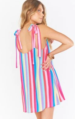 Show Me Your Mumu Throw And Go Tie Mini ~ Multi Stripe -Fashion Womens Discount Store MS0 4197 KC44 01 4