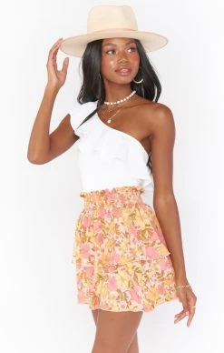 Show Me Your Mumu Shae Skirt ~ Pretty Poppy -Fashion Womens Discount Store MS1 4048 XA22 02