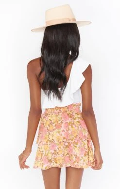 Show Me Your Mumu Shae Skirt ~ Pretty Poppy -Fashion Womens Discount Store MS1 4048 XA22 03