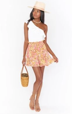 Show Me Your Mumu Shae Skirt ~ Pretty Poppy -Fashion Womens Discount Store MS1 4048 XA22 04