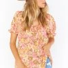 Show Me Your Mumu Brunch Top ~ Pretty Poppy -Fashion Womens Discount Store MS1 4433 XA22 01