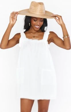 Fashion Womens Discount Store 31 Show Me Your Mumu Sunshine Dress ~ White Linen