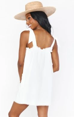Show Me Your Mumu Sunshine Dress ~ White Linen -Fashion Womens Discount Store MS1 4728 WH47 01 5