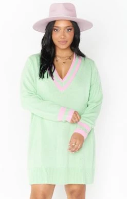 Show Me Your Mumu Hartford Sweater Dress ~ Mint Courtside Knit