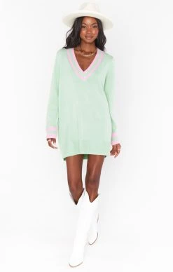 Show Me Your Mumu Hartford Sweater Dress ~ Mint Courtside Knit -Fashion Womens Discount Store MS2 1696 MC07 01 4 0210bd5a 80ef 40de bcbd 170f61bc4b20
