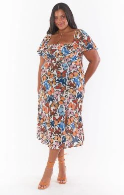Show Me Your Mumu Brenda Midi Dress ~ Baileys Butterflies -Fashion Womens Discount Store MS2 4427X BF57 02 08a4f8ee f4df 47a0 8f9d cb186128a826