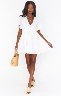 Show Me Your Mumu Alyssa Mini Dress ~ White Voile 10 Show Me Your Mumu Alyssa Mini Dress ~ White Voile -Fashion Womens Discount Store MS2 4855 WV07 01 3