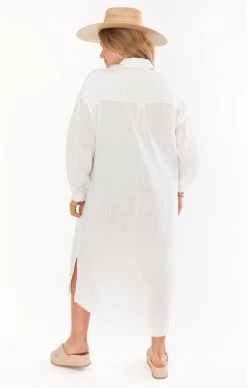 Show Me Your Mumu Captain Button Down Dress ~ Cream -Fashion Womens Discount Store MS2 4859X CR13 01