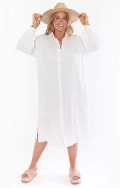 Show Me Your Mumu Captain Button Down Dress ~ Cream -Fashion Womens Discount Store MS2 4859X CR13 01 2 a6a0ee59 295c 40d7 a1e4 de14763fb38a