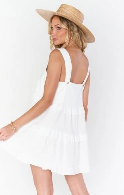 Show Me Your Mumu Napa Mini Dress ~ White Linen -Fashion Womens Discount Store MS2 5020 WH56 01