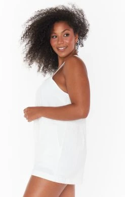Show Me Your Mumu Catch Me Romper ~ White Beachcomb -Fashion Womens Discount Store MS2 5028 CW38 03