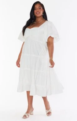 Show Me Your Mumu Odette Midi Dress ~ White -Fashion Womens Discount Store MS2 5073X WH01 01 1